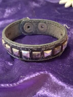 Leather Biker Braclet